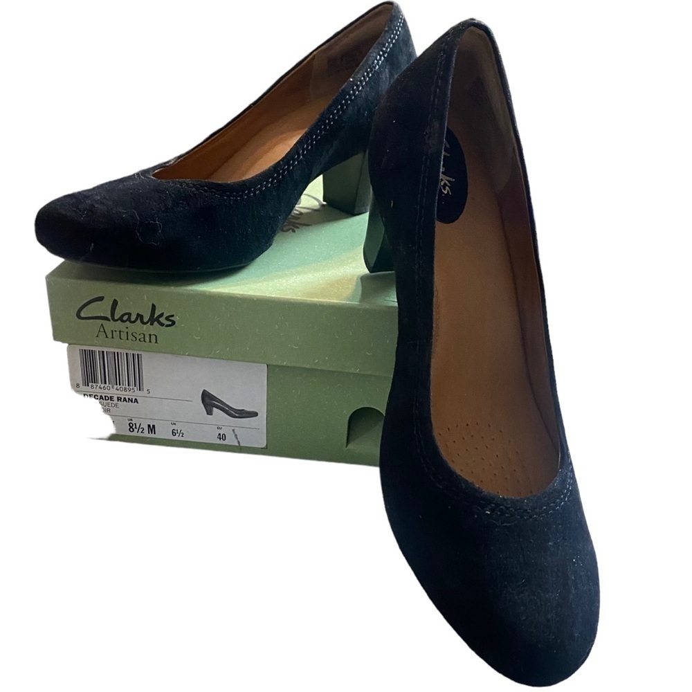 Clarks Women's Decade Rana suede leather Pump work career casual‎